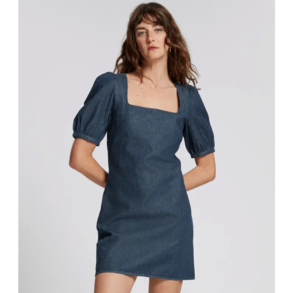 & Other Stories Square Neck Mini Dress | NWT | Size 8 | A-Line Puff Sleeve